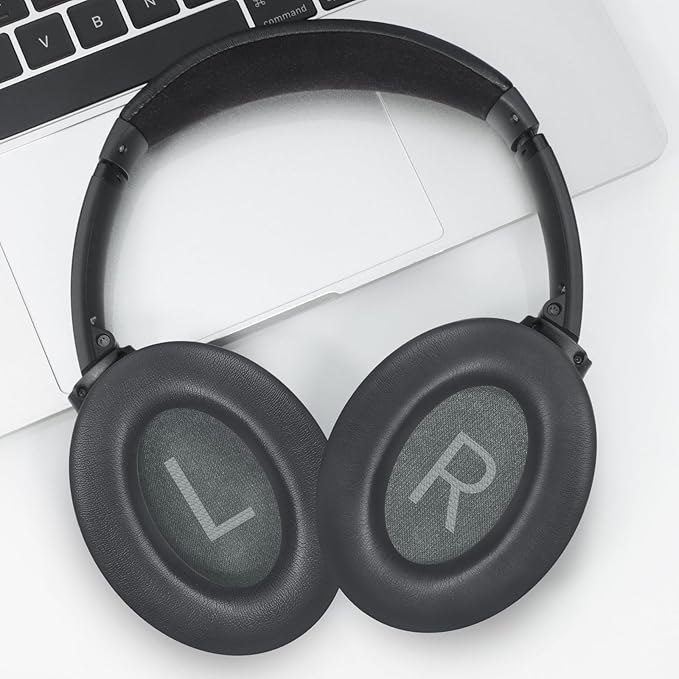 Headphones Replacement Ear Pads, Protein Leather earpad Cushions for Bose QuietComfort 45（QC45） Headphones, Softer Memory Foam - Gray