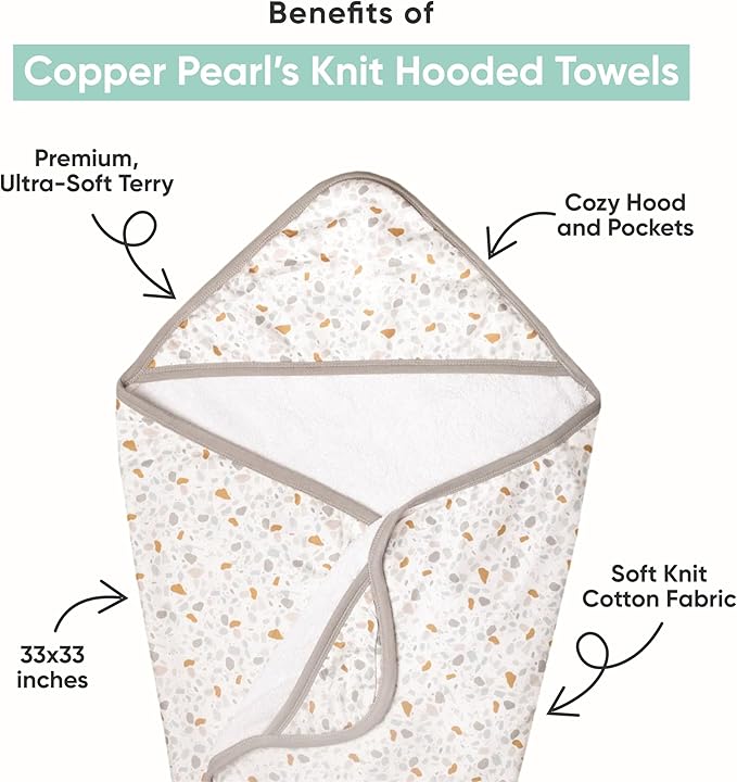 Copper Pearl Hooded Bath Towels Premium Knit/Terry Cloth Baby Towels with Hood, Pockets, and Cool Designs - Great to Gift and Make Bath Time Fun - Baby Bath Towel, Wizarding World™