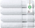 Delara 100% Organic Cotton Towels 650 GSM Plush Feather Touch Quick Dry Bath Towel, Pack of 4 GOTS Certified, Oeko-Tex Green Certified, Organic Cotton Bath Towel, 30"X58"