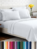 Bare Home Hotel Luxury Full XL Sheet Set, Extra Soft - 6 Piece Set - Deep Pockets - Easy Fit - Cooling & Breathable - Wrinkle, Fade, Stain Resistant - Includes 4 Pillowcases (Full XL, White)