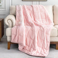 Uttermara Sherpa Fleece Weighted Blanket 20 lbs for Adult, Unicolor Ultra-Soft Fleece and Sherpa, Dual Sided Cozy Plush Blanket for Sofa Bed, 60 x 80 inches, Pink