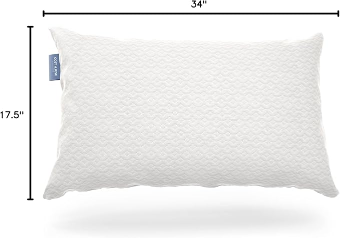 Cosy House Collection Luxury Rayon Derived from Bamboo Shredded Memory Foam Pillow - Adjustable & Removable Fill - Cool & Breathable Cover with Zipper for Side, Back, & Stomach Sleepers (King)
