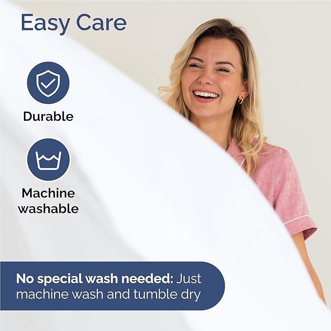 Twin XL 4 Piece Sheet Set - Cooling, Comfy & Breathable - Hotel Luxury Bedding, Includes Fitted Sheet for Women, Men, Kids and Teens - 1 Flat, 1 Fitted Sheet, 2 Pillowcases with Deep Pockets - White
