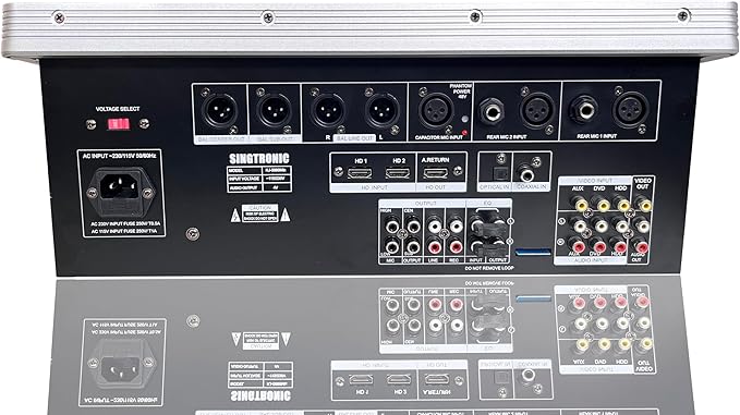 Singtronic KJ-5000Mix Professional Karaoke Console Mixer | HDMI ARC, Optical, Bluetooth, USB Recording, 8-Band EQ, Anti-Feedback, BBE DSP Processor, Rack-Mountable DJ/KJ Mixer