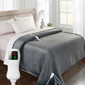 Heated Blanket Electric Blanket Full Size, Super Soft Cozy Upgraded Flannel Heating Blanket with 9 Heating Levels & 1-9 Hours Auto Off, Fast Heat & Overheat Protection, 72" x 84", Iron Gray