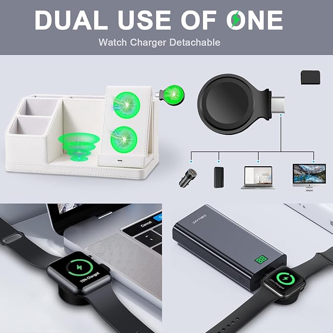 Leather Pen Organizer, Multi-Functional Pencil Holder for Desk, Desk Organizers and Accessories for Office Art Supplies,desk organizer with phone stand/charger,Birthday Gifts for Women/Men