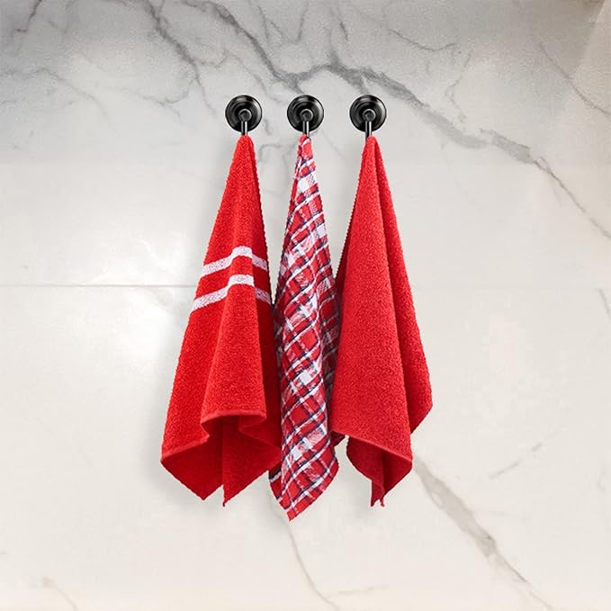 Nautica 100% Cotton Kitchen Towels Set of 3 | 18" X 28" Super Absorbent Reusable Cleaning Cloths, Tea Towels, Hand Towels for Drying Dishes | Red Plaid/Red Dish Towels for Kitchen Shops & Bars