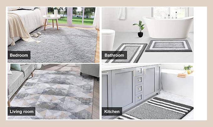 12-Pack Gripper for Rug for Hardwood Floors and Tiles: Double-Sided Reusable Rug Carpet Tape. Anti-Slip Tape Grips Area Rugs, Non-Slip Rug Pads Prevent Sliding, Curling, and Bunching (12 Rectangular)