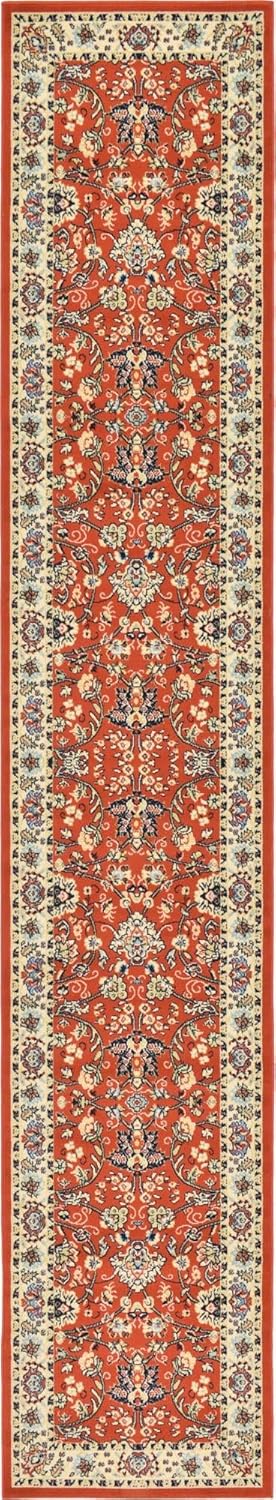Unique Loom Sialk Hill Collection Area Rug - Washington (3' x 16' 5" Runner Terracotta/Cream)