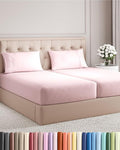 Split King Size 5 Piece Sheet Set - Comfy Breathable & Cooling Bed Sheets Set - Hotel Luxury Bedding for Women, Men, Kids, Teens, Boys & Girls - Deep Pockets, Soft, Wrinkle Free - Oeko-Tex - Lav Pink