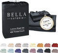 Bella Coterie Luxury Bamboo Viscose Twin XL Size Sheet Set | 100% Organically Grown | Ultra Soft | Cooling for Hot Sleepers | 18" Deep Pocket [Black]