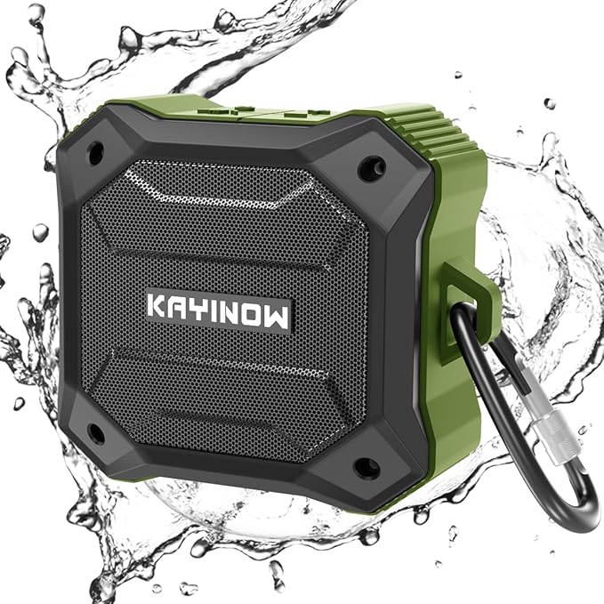 Portable Bluetooth Speaker with IPX7 Waterproofing and Shockproofing, TWS Stereo Pairing and Hands-Free Calling, 12H Playtime, Small Wireless Speaker for Outdoor Scenarios Travel Beach Shower