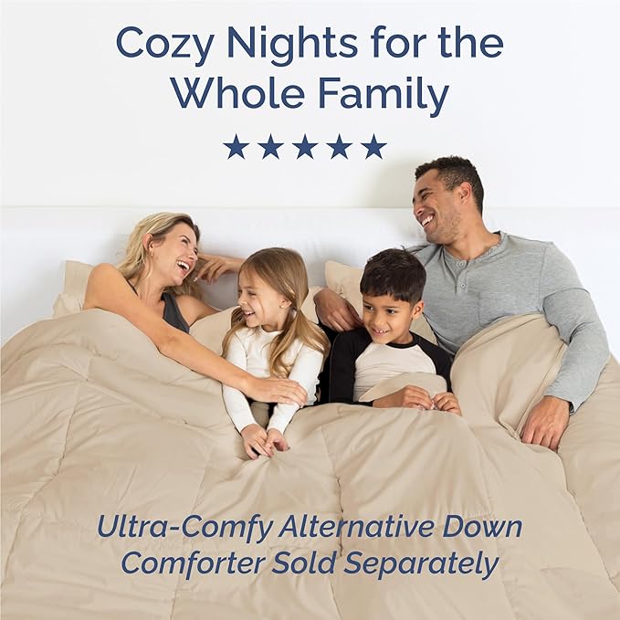 Full Size 4 Piece Sheet Set - Comfy Breathable & Cooling Bed Sheets Set - Hotel Luxury Bedding for Women, Men, Kids, Teens, Boys & Girls - Deep Pockets, Ultra-Soft and Wrinkle Free - Oeko-Tex - Cream