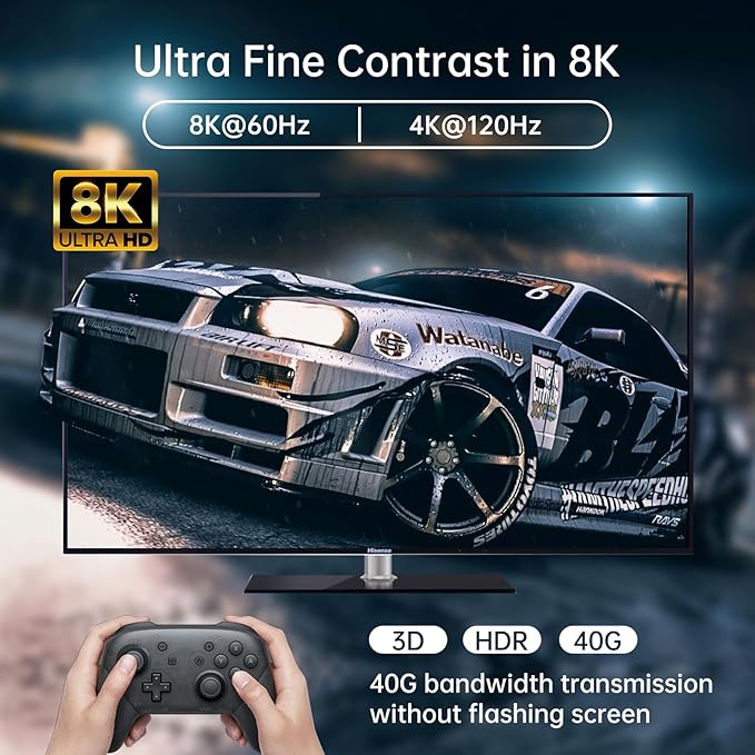 MT-VIKI 2.0 HDMI Splitter, 4K@60Hz HDMI Duplicator/Distributor HDR Support EDID HDCP 2.2 RGB 4:4:4 18Gbps-Adapter Included (8K 1 in 4 Out)