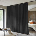 Room Divider Curtains Total Blackout Privacy Curtain Panel Room Thermal Insulated Noise Reduction Curtains for Bedroom Window Living Room Ceiling Track Curtain W 8.3 ft × H 9 ft Black