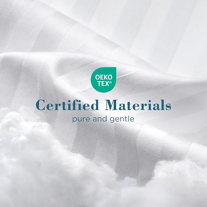 viewstar Bed Pillows, Hotel Quality, Down Alternative Big Pillow for Side, Back, or Stomach Sleepers, Soft, White, King