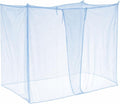 4 Corners Mosquito Net for Mosquiteros para Camas Bed Canopies Netting Bed Drapes Rectangular Mosquito Mesh for Camping Home Outdoor Travel (Blue,L75 X W47 X H59 Inch,1 Opening)