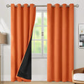 BGment Thermal Insulated 100% Blackout Curtains 84 Inch Length 2 Panels, Total Light Blocking Curtains for Bedroom, Grommet Window Drapes with Thick Black Liner, 52 Inch Wide Each Panel, Burnt Orange