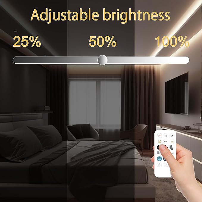 65.6ft COB LED Strip Light Natural White, High Bright LED Strips with 320LEDs,RF Remote and UL Power Supply,4000K Dimmable LED Lights for Bedroom,Kitchen,DIY Home Decoration, 2 Rolls of 32.8ft