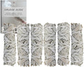 Ancient VEDA 9 Inch Big White Sage Smudge Sticks Bundle (6 Pack) Sage Sticks for Cleansing House, Stress Relief, Yoga | California Sage White Sage for Smudging and Negative Energy Cleanse