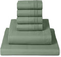 Mellanni Queen Sheet Set - 6-Piece Iconic Collection Bedding, (Including 4 Pillowcases), 16-Inch Deep Pocket, Easy Care, Extra Soft, Cooling Sheets, Brushed Microfiber - Sage