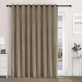 Macochico 120" Wx84 L 100% Blackout Chenille Curtains for Sliding Door Living Room Bedroom, Luxury Drapery for Hotel Home Theater, Palm Thermal Window Treatments with Tieback, Grommet, 1 Panel