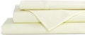 Linen Home 100% Cotton Percale Sheets Twin Size, Cream, Deep Pocket, 3 Pieces Set - 1 Flat, 1 Deep Pocket Fitted Sheet and 1 Pillowcase, Crisp Cool and Strong Bed Linen