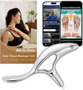 lifechill Trigger Point Massage Tool for Deep Tissue Massage & Gua Sha, Muscle Scraper Tool for Full Body Pain Relief, Thumb Saver Acupressure Tool, FSA HSA Eligible
