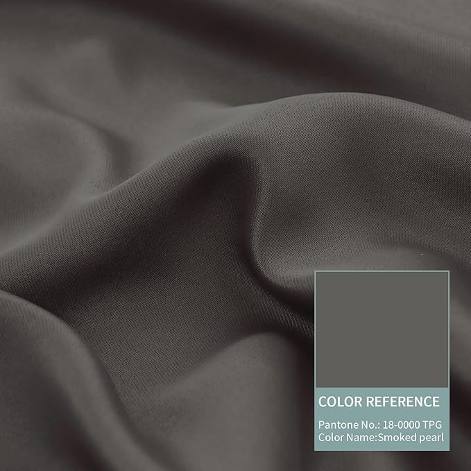 BGment Grey Blackout Curtains for Bedroom - Black Out Curtains 63 Inch Long Thermal Insulated Grommet Total Room Darkening Window Drapes for Living Room, 2 Panels, 42 x 63 Inch