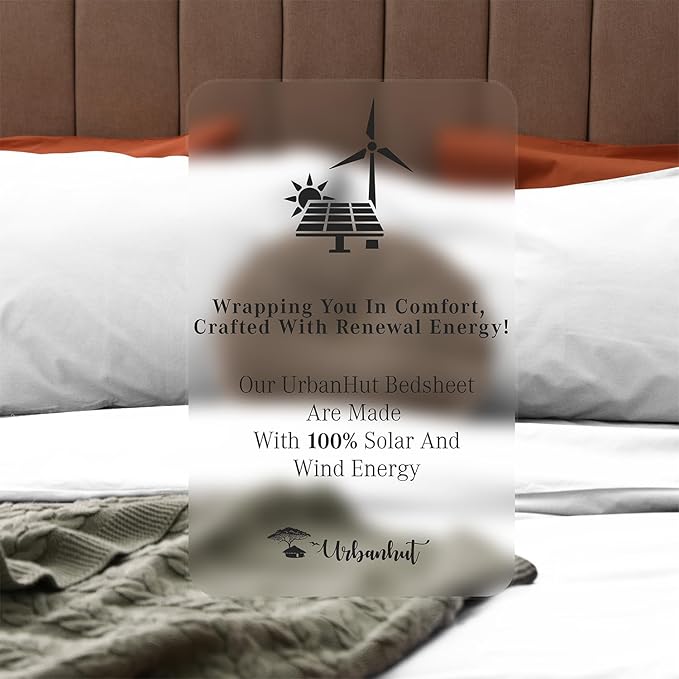 URBANHUT 800 Thread Count 100% Cotton Damask King Size Sheets, 4 Piece Striped King Size Bedsheets, Luxury Hotel Sheets Sateen Weave - Better Than Egyptian, 16" Elasticized Deep Pocket- White