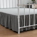 Bed Skirt Full Size Ruffled Bed Skirts with Split Corners, 16 Inch Drop Dust Ruffle Bed Skirt with Platform, Gray, Full - 16" Drop
