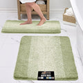 GORILLA GRIP Ultra Soft Plush Bathroom Rugs with Rubber Backing Set of 2, Absorbent Quick Dry Bath Mat, Machine Washable Shower Mats, Home Décor Accessories Bathmat Rug, 24x16 and 30x18 Sage