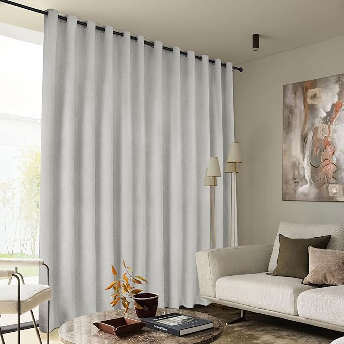 Macochico Custom Made 100% Blackout Chenille Curtains Grommet Top Luxury Chenille Velvet Drapes for Bedroom Living Room Auditorium Banquet Home Theater Classic Home Decor with Tieback 1 Panel