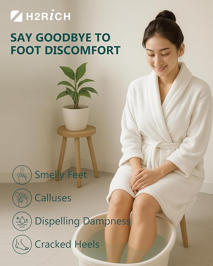 Hydrogen Foot Soak Effervescent Tablets 3 Pack | Ginger & Mugwort Herb Foot Bath, Relaxing Spa Pedicure Care | Improves Circulation, Soothes Tired Feet, Softens Calluses, Controls Odor