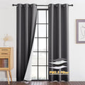 RYB HOME PM 2.5 Filter Curtains for Living Room/Bedroom, Soundproof Blackout Large Window Curtains for Dust Sandstorms Smog Pollen Odor Filtering, Grey, W42 x L84 inch, 2 Panels