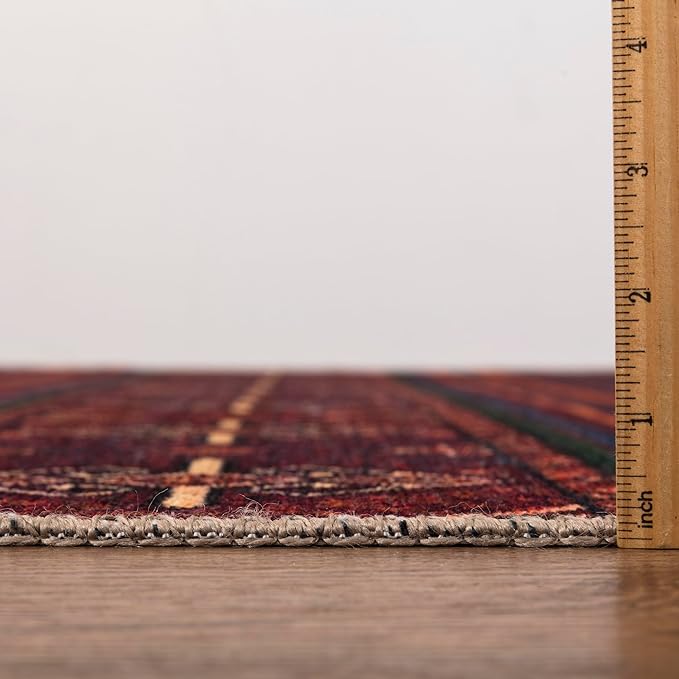 Keen Home Design 5x7 Rug - Machine Washable Area Rug with Non-Slip Backing, Ideal for Living Room, Dining Room, Bedroom - Vintage, Easy Clean, Durable, Low Pile Rug - (5' x 7')