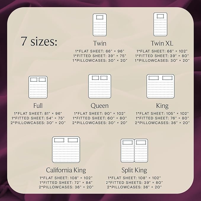 LuxClub 3 PC Twin Sheet Set, Deep Pockets Wrinkle Free Cooling Bed Sheets Hotel Bedding for Women, Men, Kids & Teens, Includes 1 Fitted Sheet, 1 Flat Sheet and 1 Pillowcase-Silky Soft Eggplant
