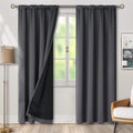 BGment Grey Blackout Curtains 84 Inch Length 2 Panels Set for Bedroom, 100% Room Darkening Thermal Insulated Dark Curtains for Living Room Soundproof Window Curtains, 52 Inch Wide