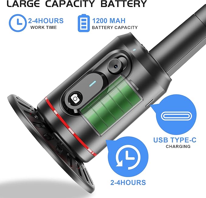 Auto Face Tracking Phone Holder for Phone, GoPro, Compact Camera, 360° Rotation Mount with Remote Compatible with Tripod, Rotating Stand for iPhone for Vlog, Streaming, Video, FaceTime, TIK Tok