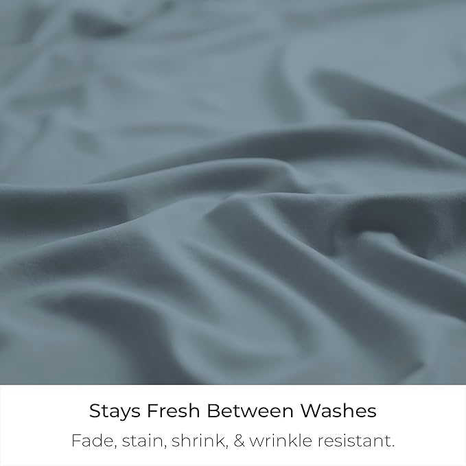 Mellanni Bed Skirt Cal King Size- Bed Skirting - 15-Inch Tailored Drop Pleated Dust Ruffle - Hotel Luxury Bedding - Wrinkle, Fade, Stain Resistant - 1 Bedskirt (Cal King, Spa Blue)