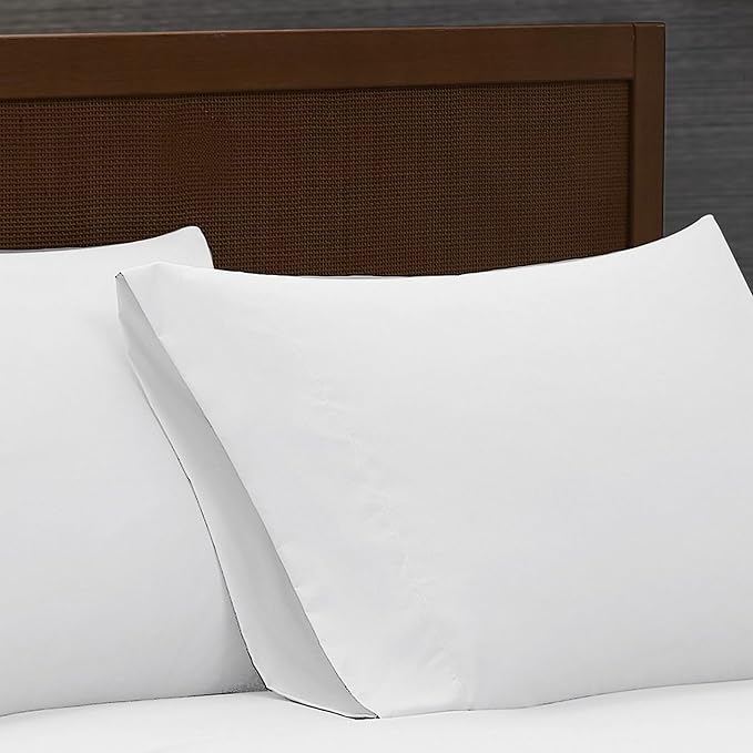 London Fog Garment Washed Solid Sheet Set White Microfiber 4-Piece Full Sheet Set, Solid Themed, Deep Pocket, Adult and Teen, Oeko-TEX Certified