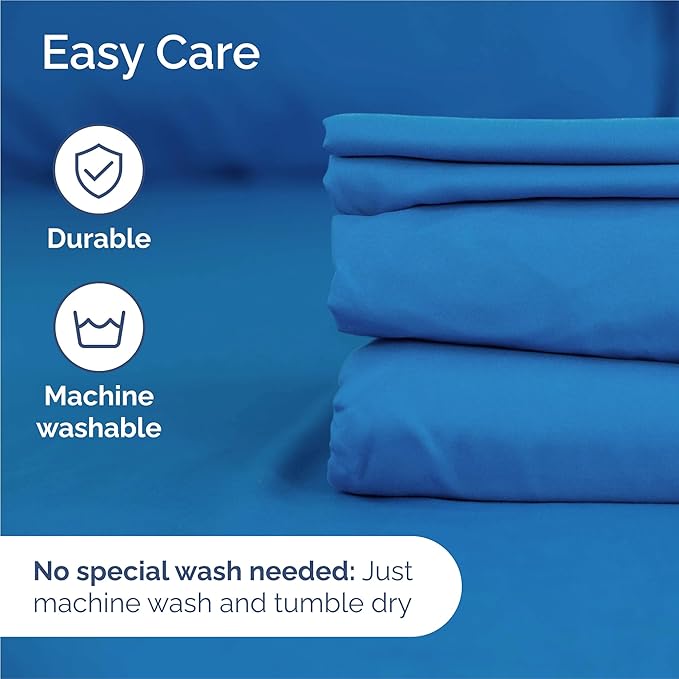 King 6 Piece Sheet Set - Cooling, Comfy & Breathable - Hotel Luxury Bedding, Includes Fitted Sheet for Women, Men, Kids & Teens - 1 Flat, 1 Fitted Sheet, 4 Pillowcases with Deep Pockets - Royal Blue