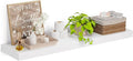 Heimlove 12 Inch Deep Floating Shelves, 55 x 12 inches Long Wall Shelf, Large Extra Display Shelf & Storage Shelf, Rustic Wood Wall Shelves for Fireplace Mantel, Set of 1(White)