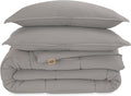 UGG King Size Comforter Set with 2 Pillow Shams Lightweight Down Alternative Comforter King Size Blanket Reversible Cozy Warm All Season Washable Hypoallergenic Bedding Set, Light Grey (Leonora)