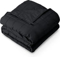 Bare Home Weighted Blanket Twin or Full Size 7lb (40" x 60") - All-Natural 100% Cotton - Premium Heavy Blanket Nontoxic Glass Beads (Black, 40"x 60")