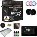 SteamSpa Steam System 4.5kW Steam Shower Generator with Bluetooth Wifi, Quickstart Continous Steam, Advanced Touch Pad Screen, Chroma Lights, Drain Pan and Auto Drain Oil Rubbed Bronze RVBS450ORB-A