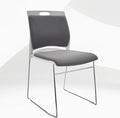 80 Stackable Chairs - 1102LB Capacity Modern Reception Chairs for Home Office, Kitchen, Waiting & Multi-Purpose Rooms, Break Room, Training, Cafeteria