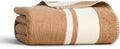 Preston Lane Highrise Throw Blanket – 50" x 70", Premium Cotton-Blend, Soft and Fluffy Throw for Couch, Bed, or Living Room, Cozy and Warm, Made in Portugal, Camel