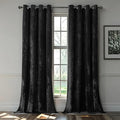 SMILETIME Black Crushed Velvet Curtains 52x96 inch Luxurious Thermal Insulated Soundproof Drapes for Living Room Bedroom Office Soft and Durable Light-Filtering Window Treatments, 2 Panels