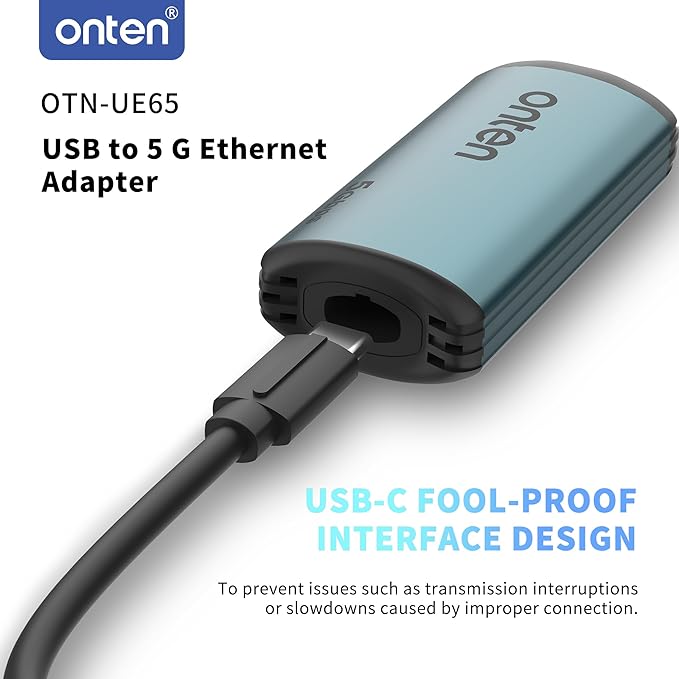 USB-C to Ethernet Adapter - 5Gbps High-Speed,Type-C to RJ45 Ethernet LAN Network Adapter Thunderbolt 4/3 Compatible, for iPhone 15 Pro/Max, MacBook Pro/Air 2023, iPad Pro,iMac and More（5G
